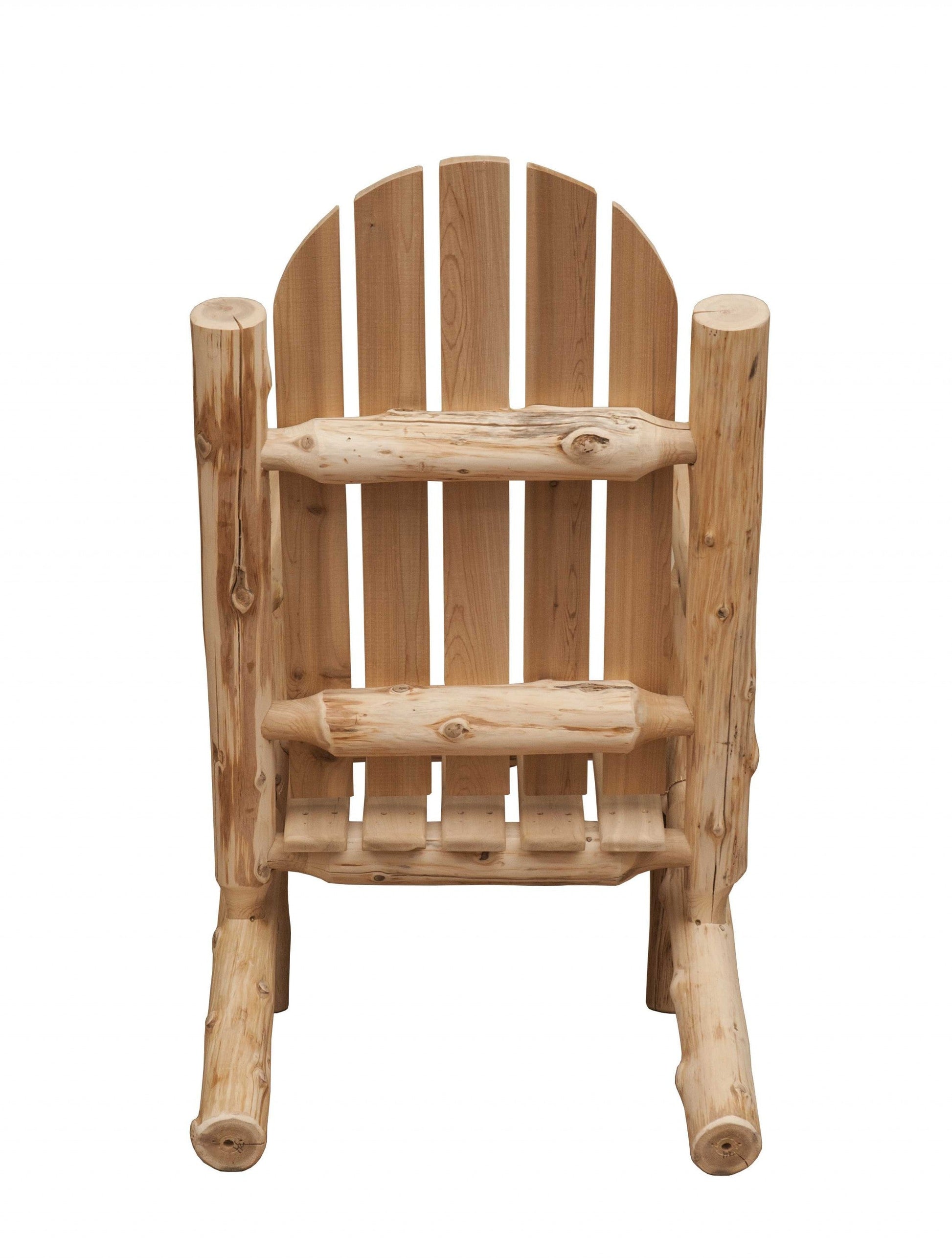 HomeRoots 27" Rustic Cedar Adirondack Chair With Natural Finish