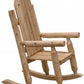 HomeRoots 27" Rustic Cedar Adirondack Rocking Chair With Natural Finish