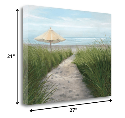 HomeRoots 27" Sweet Path to the Beach Giclee Wrap Canvas Wall Art