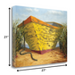 HomeRoots 27" Vintage Orange and Yellow Mini Boat Giclee Wrap Canvas Wall Art