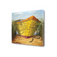HomeRoots 27" Vintage Orange and Yellow Mini Boat Giclee Wrap Canvas Wall Art