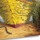HomeRoots 27" Vintage Orange and Yellow Mini Boat Giclee Wrap Canvas Wall Art