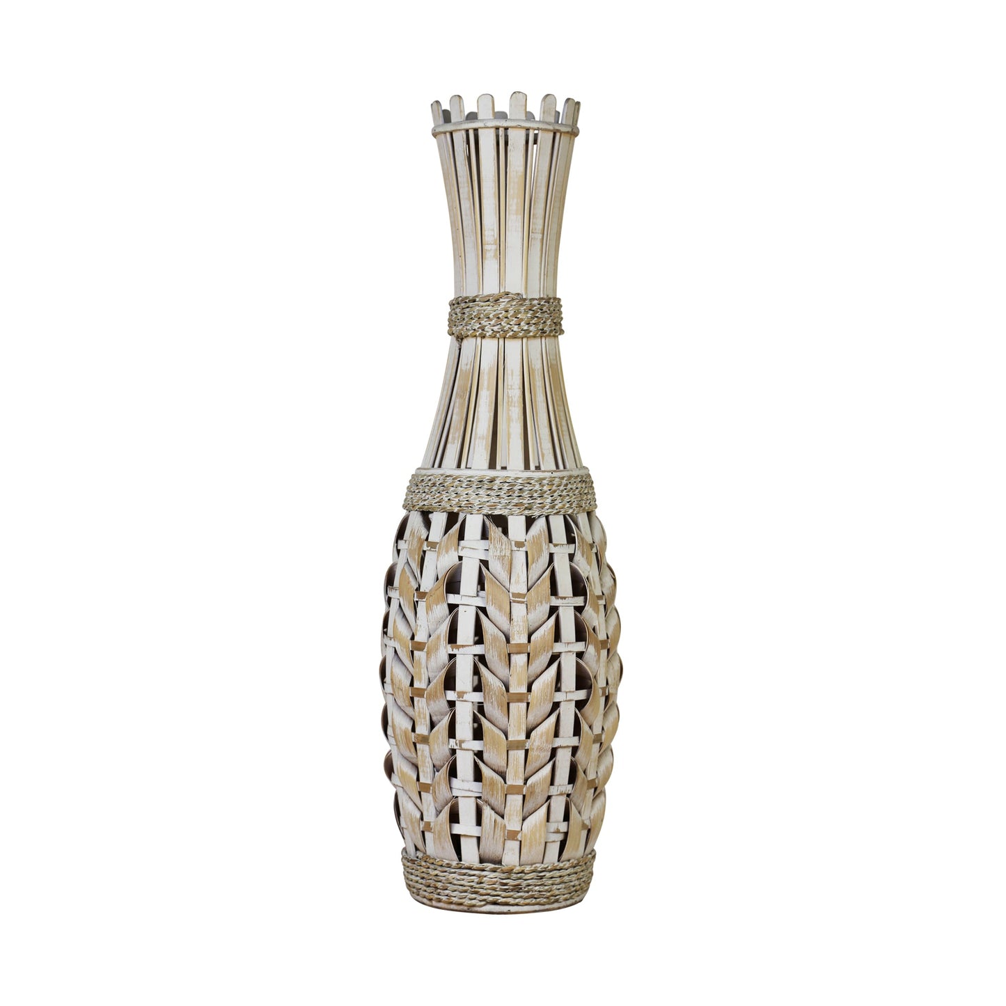 HomeRoots 27 Weaving Bamboo Vase