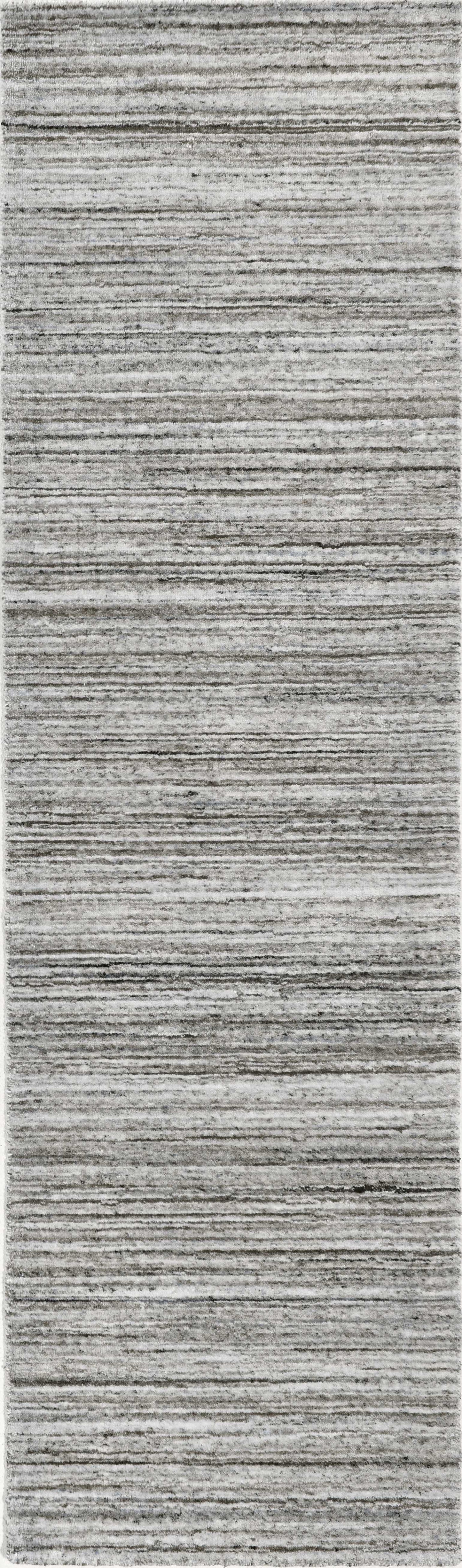 HomeRoots 27" x 96" Grey PET Yarn Rug