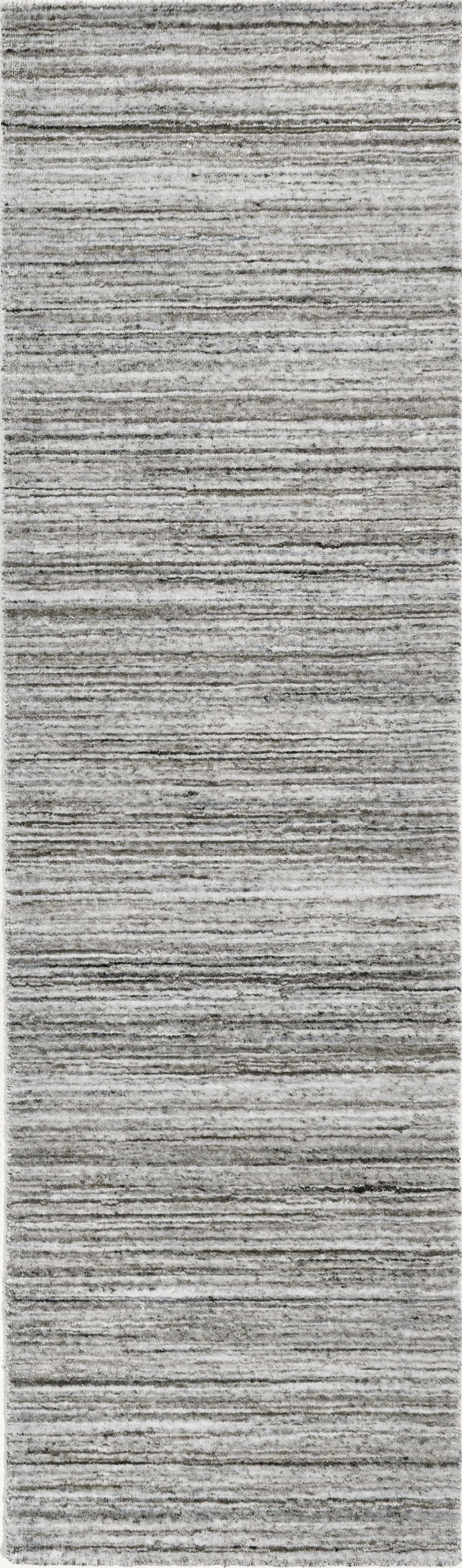 HomeRoots 27" x 96" Grey PET Yarn Rug