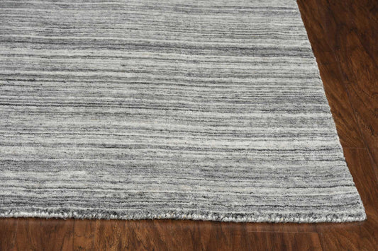 HomeRoots 27" x 96" Grey PET Yarn Rug