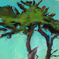 HomeRoots 28" Abstract Green Tree 2 Giclee Wrap Canvas Wall Art
