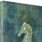 HomeRoots 28" Aqua Blue Seahorse Giclee Wrap Canvas Wall Art