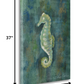 HomeRoots 28" Aqua Blue Seahorse Giclee Wrap Canvas Wall Art
