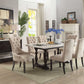 HomeRoots 28" Beige And Brown Linen Tufted Parsons Chair in Set Of Two