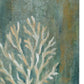 HomeRoots 28" Blue Sea Coral Giclee Wrap Canvas Wall Art