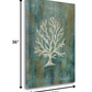 HomeRoots 28" Blue Sea Coral Giclee Wrap Canvas Wall Art