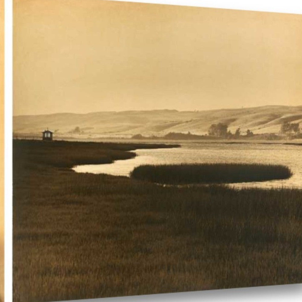 HomeRoots 28" By the Water Sepia Tone Giclee Wrap Canvas Wall Art