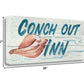 HomeRoots 28" Conch Out Inn 1 Giclee Wrap Canvas Wall Art