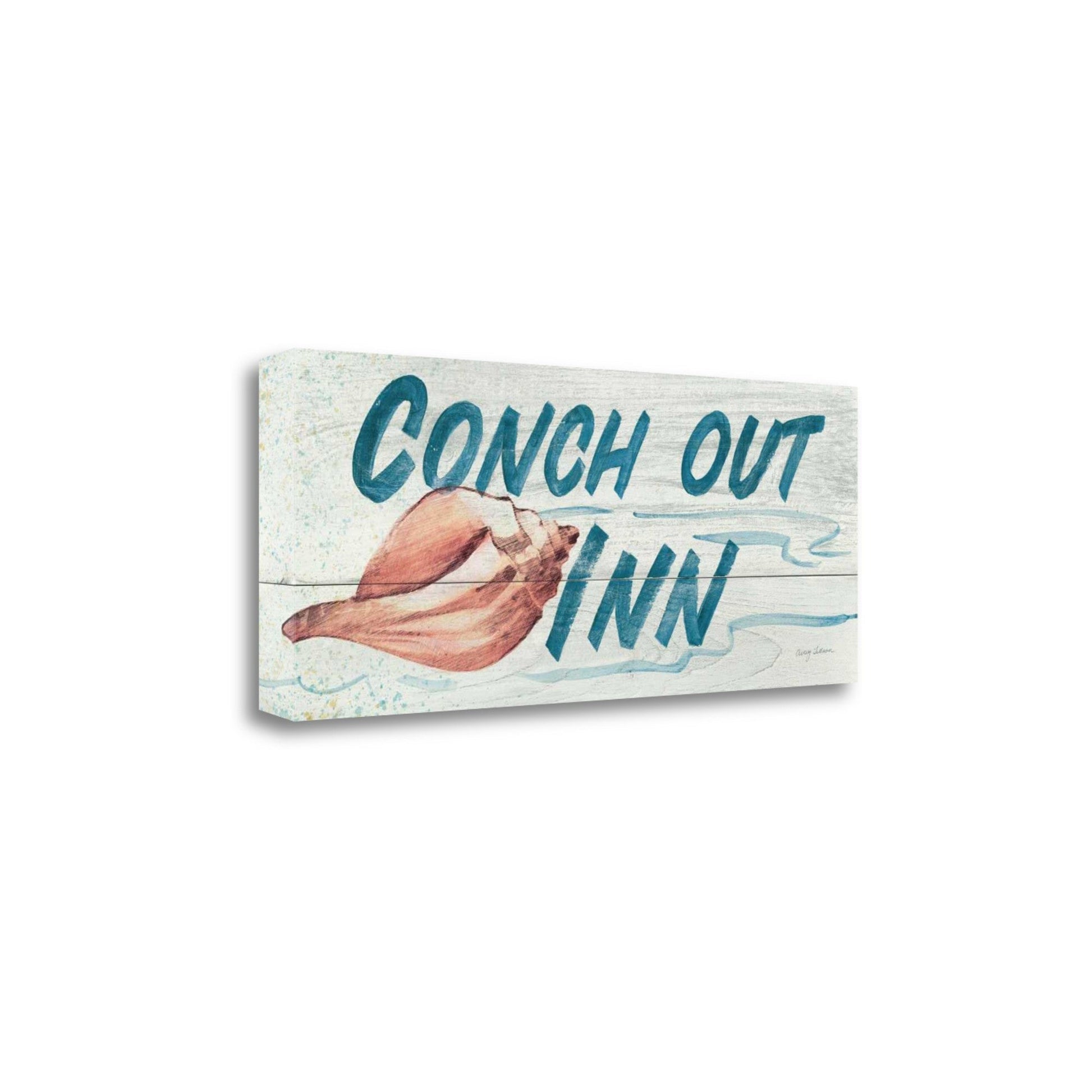 HomeRoots 28" Conch Out Inn 1 Giclee Wrap Canvas Wall Art