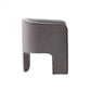 HomeRoots 28" Contemporary Three Legged Velvet Chair in Dark Gray Finish