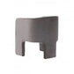 HomeRoots 28" Contemporary Three Legged Velvet Chair in Dark Gray Finish