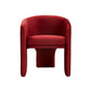 HomeRoots 28" Contemporary Velvet Three Legged Chair in Dark Burnt Orange Finish