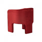 HomeRoots 28" Contemporary Velvet Three Legged Chair in Dark Burnt Orange Finish