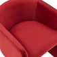 HomeRoots 28" Contemporary Velvet Three Legged Chair in Dark Burnt Orange Finish