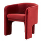 HomeRoots 28" Contemporary Velvet Three Legged Chair in Dark Burnt Orange Finish