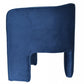 HomeRoots 28" Contemporary Velvet Three Legged Chair in Royal Blue and Gray Finish