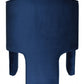 HomeRoots 28" Contemporary Velvet Three Legged Chair in Royal Blue and Gray Finish