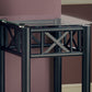 HomeRoots 28" End Table With Shelf in Black and Clear Glass Finish
