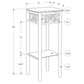 HomeRoots 28" End Table With Shelf in Black and Clear Glass Finish