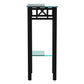 HomeRoots 28" End Table With Shelf in Black and Clear Glass Finish
