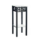 HomeRoots 28" End Table With Shelf in Black and Clear Glass Finish