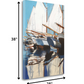 HomeRoots 28" Fun and Vibrant Sailboats Giclee Wrap Canvas Wall Art