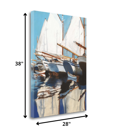 HomeRoots 28" Fun and Vibrant Sailboats Giclee Wrap Canvas Wall Art