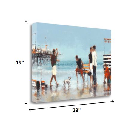 HomeRoots 28" Fun at the Beach Canvas Wall Art