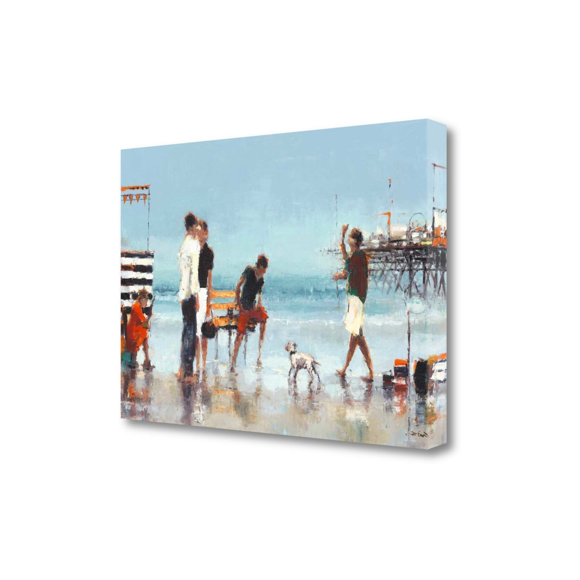 HomeRoots 28" Fun at the Beach Canvas Wall Art