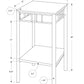 HomeRoots 28" Genuine Marble Look Square End Table in Black And Cappuccino Finish