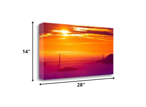 HomeRoots 28" Gorgeous Sunset View Giclee Canvas Wall Art