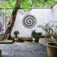HomeRoots 28 Gray Round Modern Spiral Wall Art