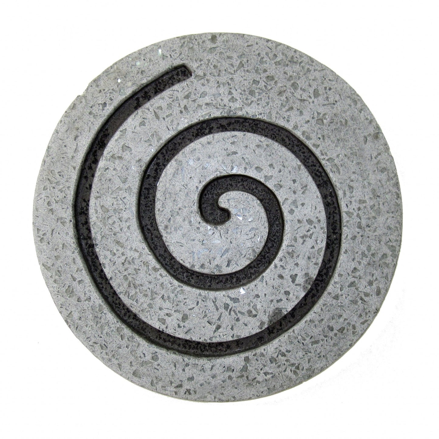 HomeRoots 28 Gray Round Modern Spiral Wall Art
