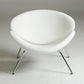 HomeRoots 28" Leatherette Accent Chair in White Finish
