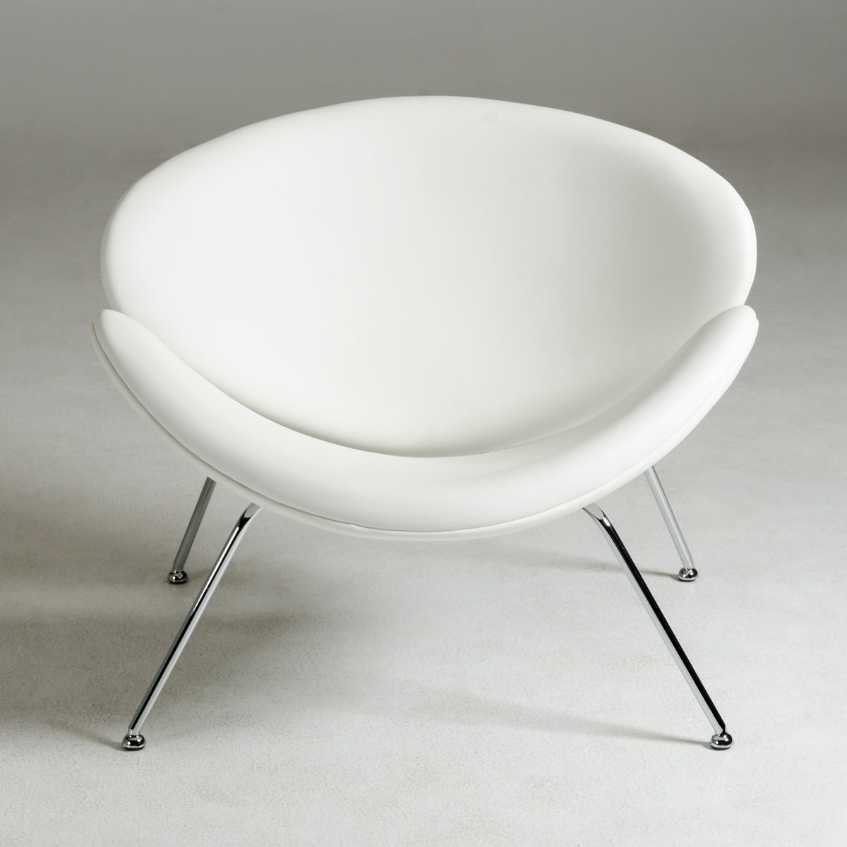 HomeRoots 28" Leatherette Accent Chair in White Finish