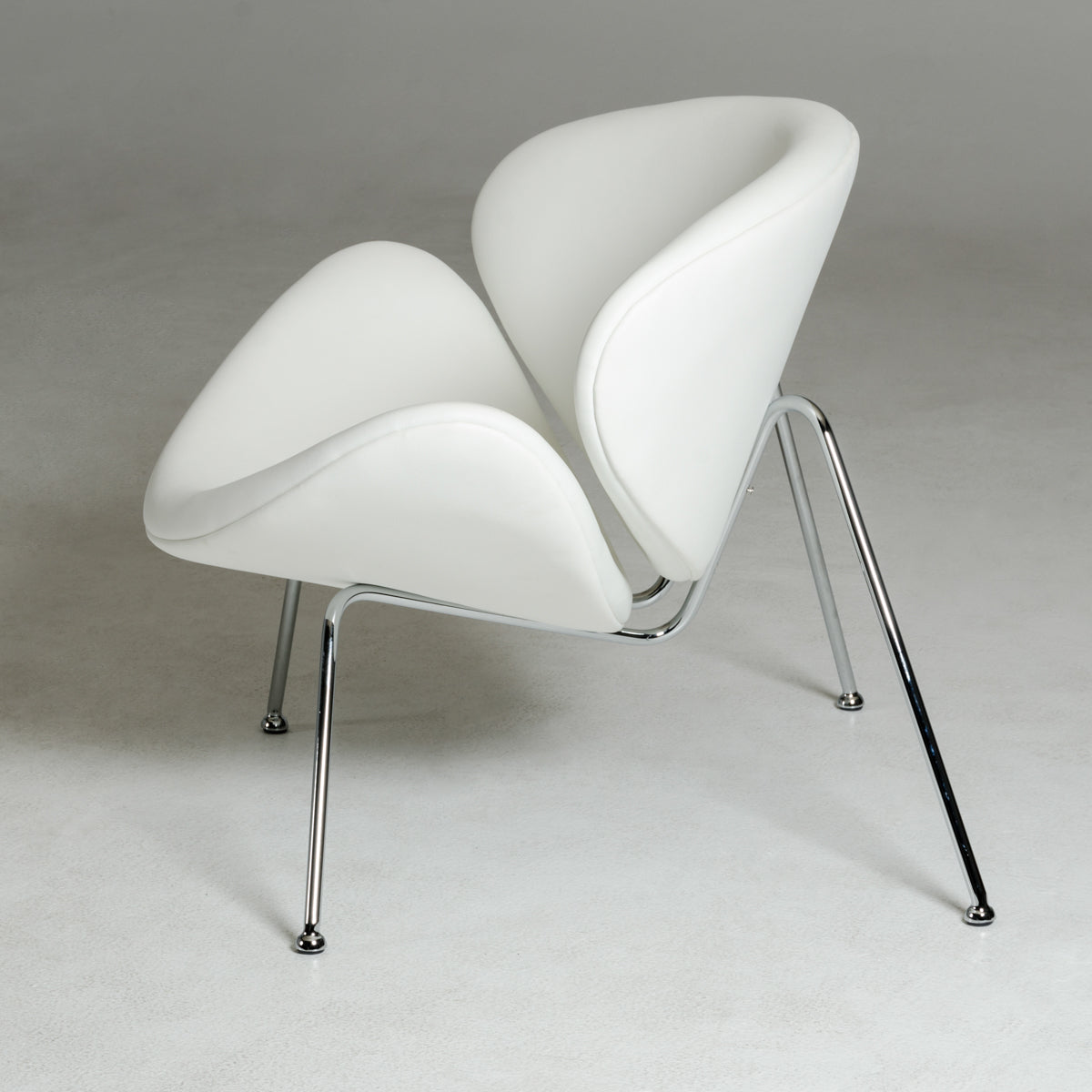 HomeRoots 28" Leatherette Accent Chair in White Finish