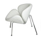 HomeRoots 28" Leatherette Accent Chair in White Finish