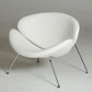 HomeRoots 28" Leatherette Accent Chair in White Finish