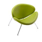 HomeRoots 28" Leatherette and Metal Accent Chair in Green Finish