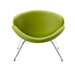 HomeRoots 28" Leatherette and Metal Accent Chair in Green Finish