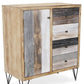 HomeRoots 28" Multi Solid And Manufactured Wood Four Drawer Sideboard