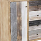 HomeRoots 28" Multi Solid And Manufactured Wood Four Drawer Sideboard
