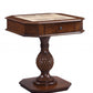 HomeRoots 28" Octagon Console Table And Drawers iin Brown Finish