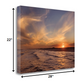 HomeRoots 28" Orange Sunset Over The Ocean 4 Giclee Wrap Canvas Wall Art